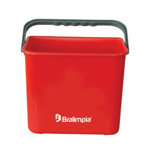 Balde com alca vermelho 4l bralimpia