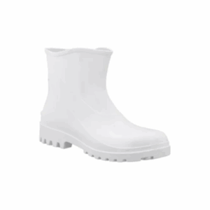 Bota pvc branca cano curto 43
