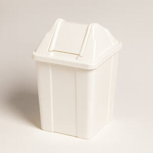 Lixeira quadrada basculante branca q60 60l js