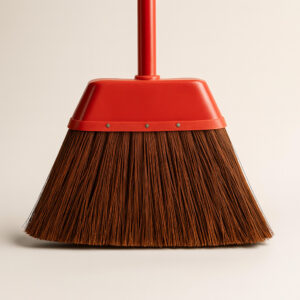 Vassoura nylon color piaçava com cabo artv