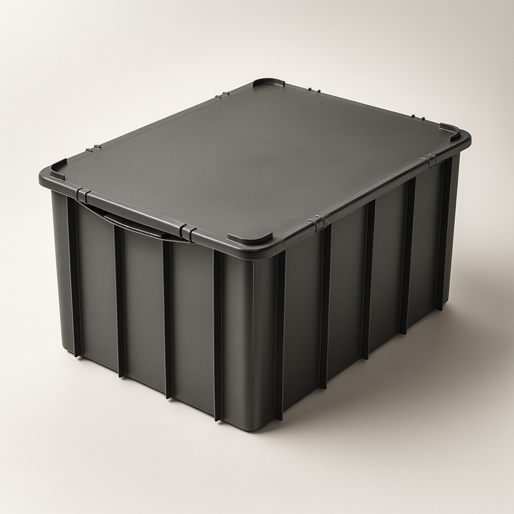 Caixa organizadora 130l sem tampa preta lp