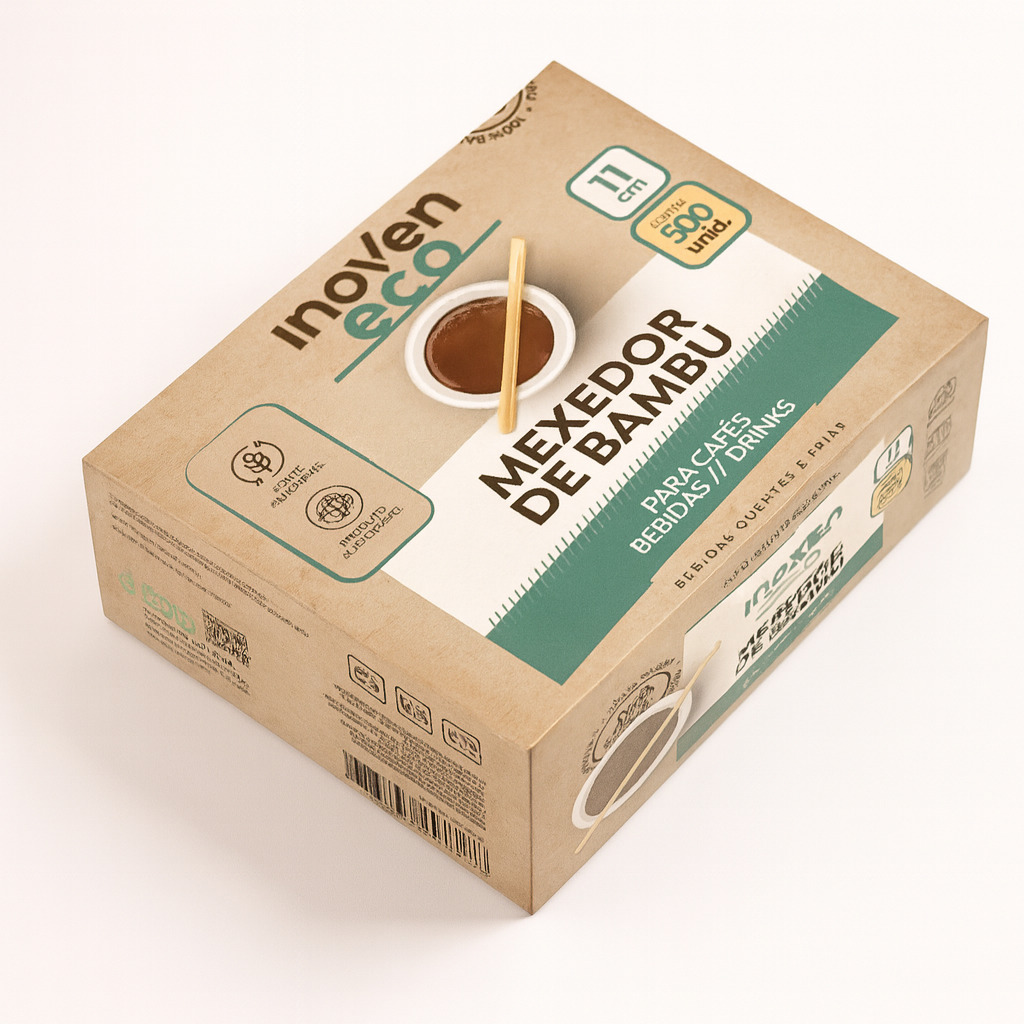 Mexedor de café bambu 11cm c 500 un inoven