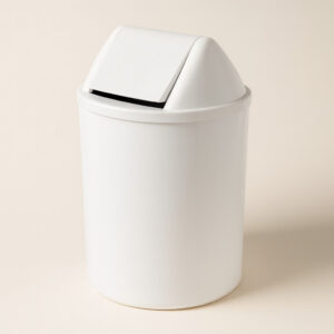 Lixeira plast basculante branca eb9b 24x38cm 12l js