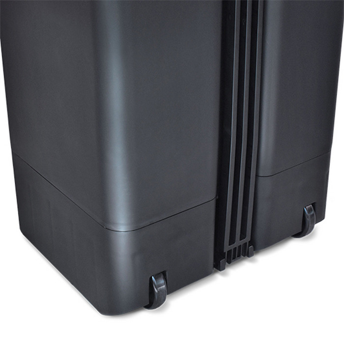 Lixeira com tampa click pedal e roda preta 120l arqplast - Imagem 4