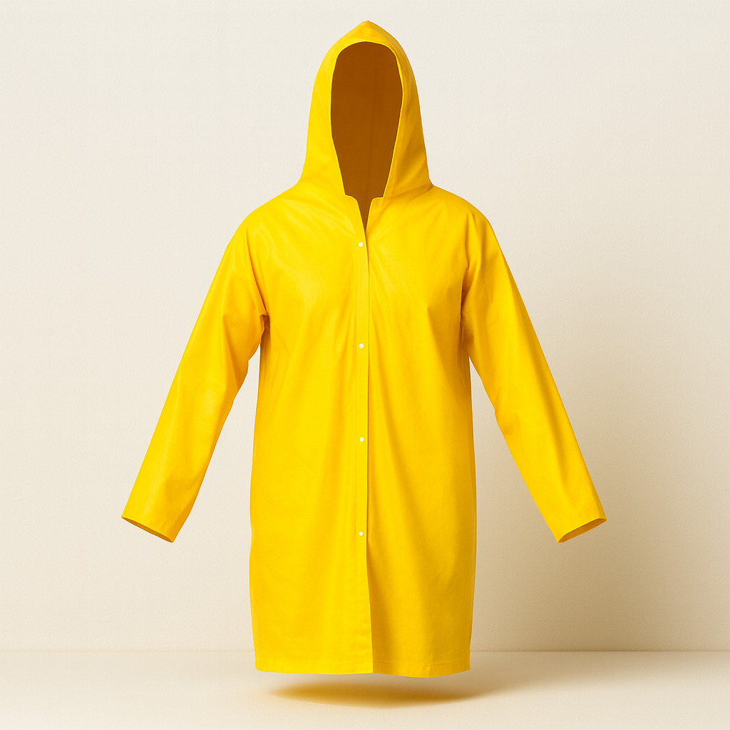 Capa de chuva pvc amarela m