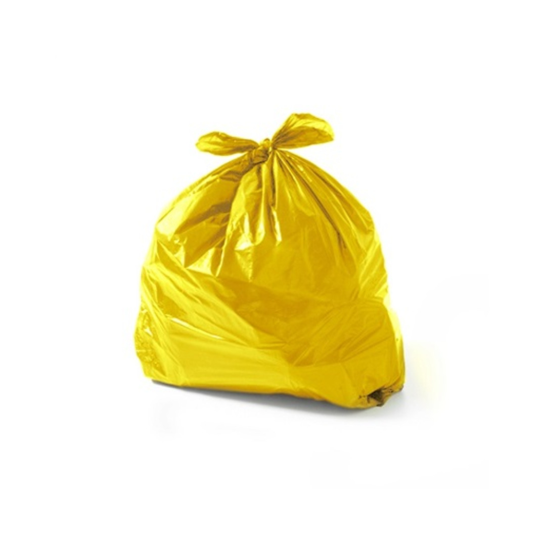 Saco lixo amarelo 200l 100 un plastjoia