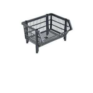 Cesto expositor empilhavel pequeno 26x44x34 preto