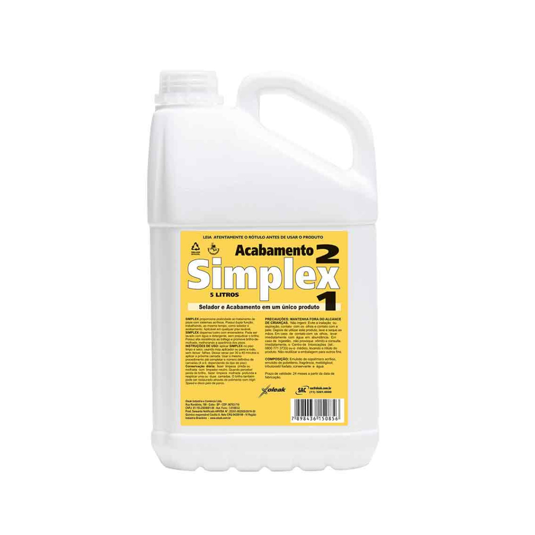 Cera simplex acabamento acrilico 2 em 1 5l oleak