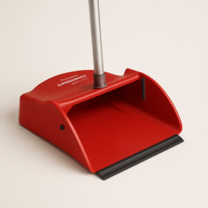 Pá coletora cabo alumínio pop vermelha bralimpia