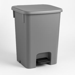Lixeira pedal cinza sem rodas 100l bralimpia