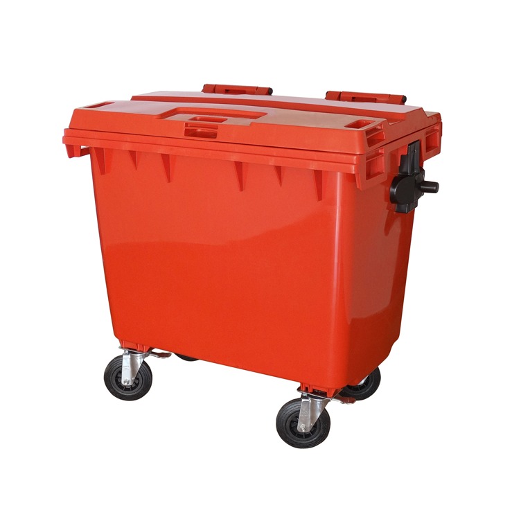 Container com tampa cinza esc 660l js