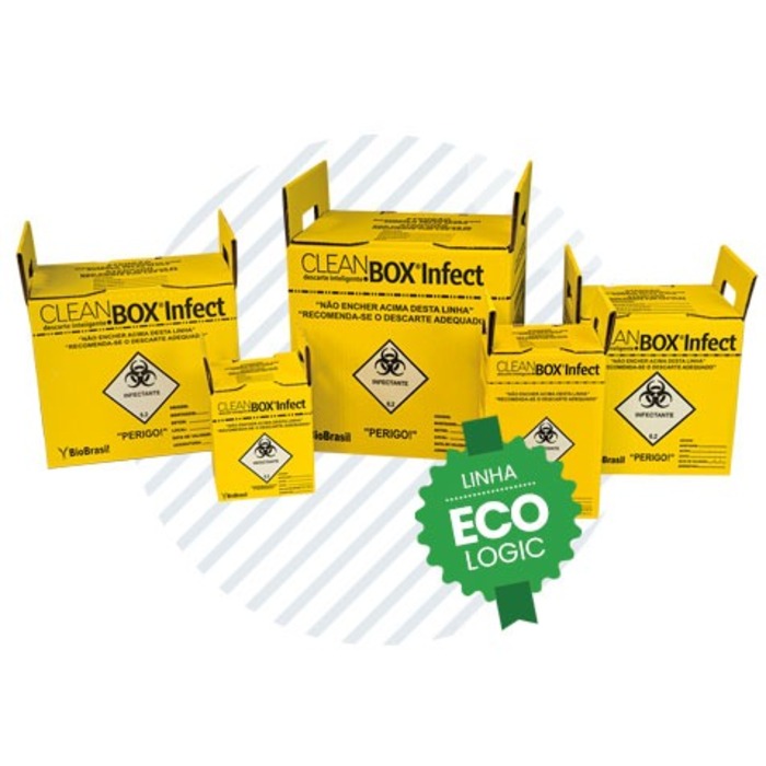 Coletor perfuro cortante 7l clean box infect