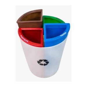 Lixeira plast pizza 4 cores 50l nl