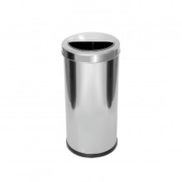 Lixeira tampa meia esfera vazada inox or7 50l js