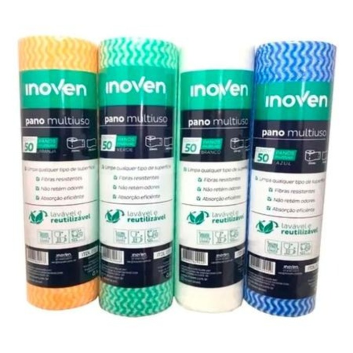 Pano multiuso laranja 28cm x 25m inoven