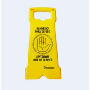 Placa sinal banheiro fora de uso compact bralimpia