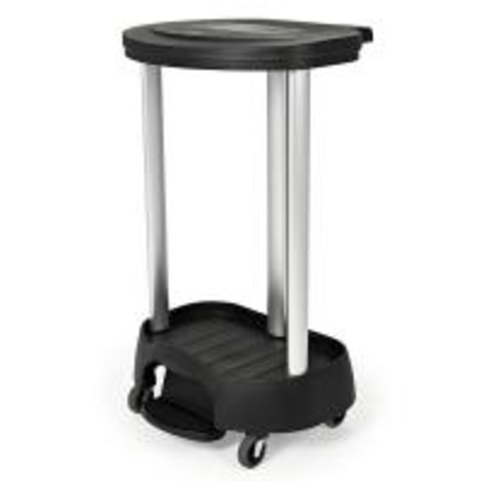 Coletor hamper c pedal linen fg9w3100ssbla rubbermaid