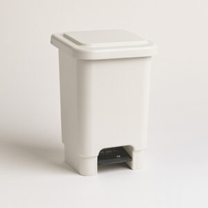 Lixeira pedal branca haste plástico 25l lp