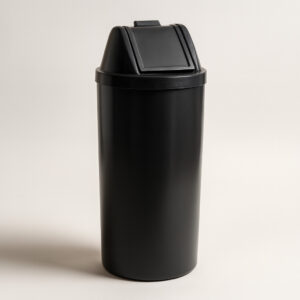 Lixeira plast basculante preta eb27p 50l js