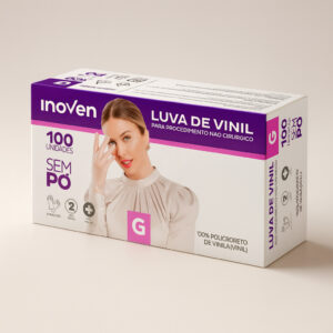 Luva vinil sem pó gg cx 100 un inoven