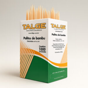 Palito dental bambu sache cx 1000un talge