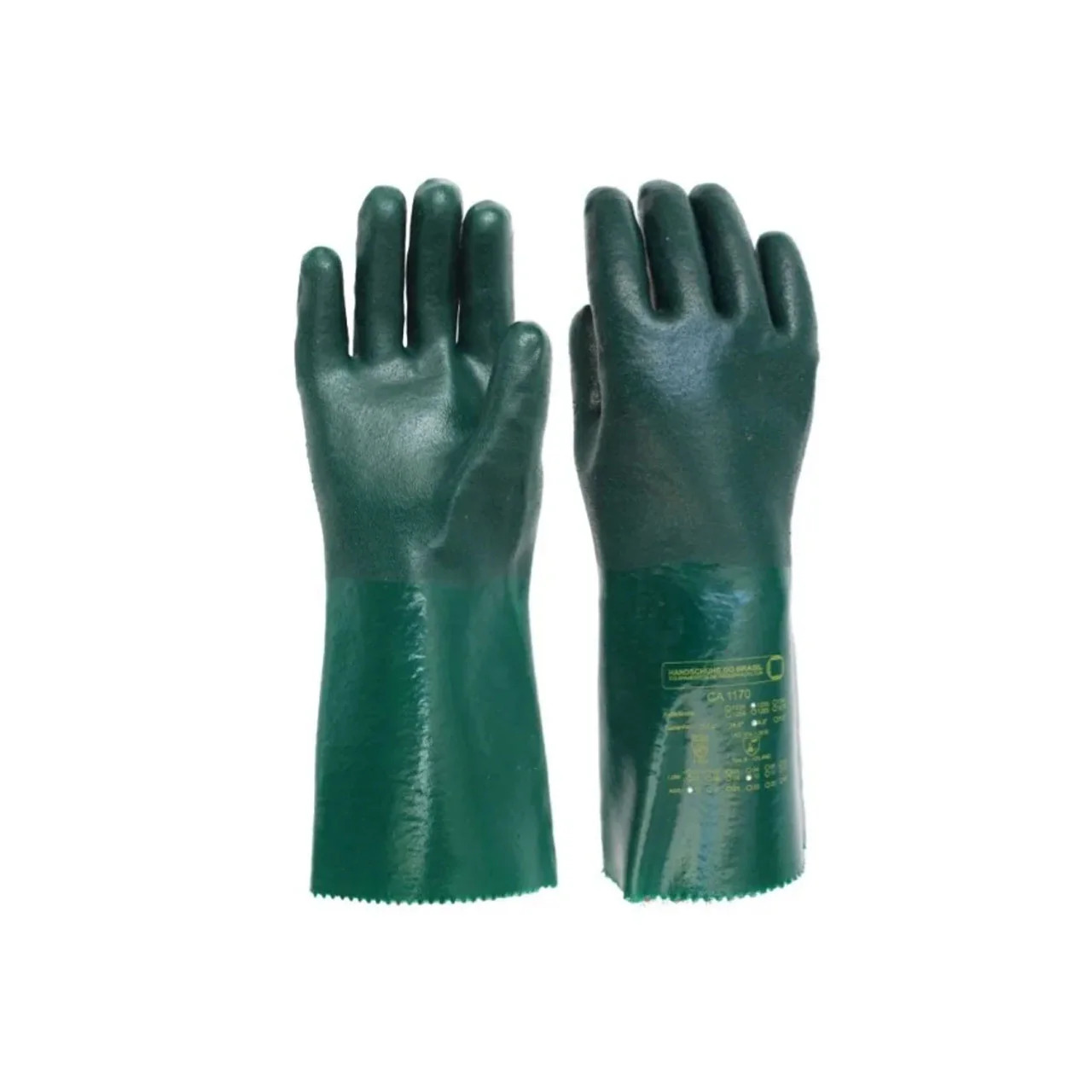 Luva pvc verde 45cm 10,5 pol. handschuhe