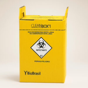 Coletor perfuro cortante 3l amarelo clean box i bio