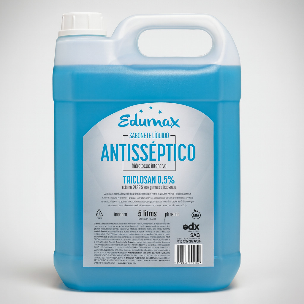 Sabonete maos liq antisseptico triclosan 0,5% 5l edumax