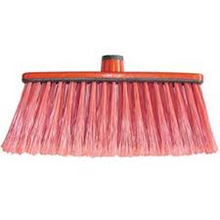 Vassoura nylon ponta florada vermelha vn60vm2 bralimpia