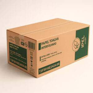 Papel toalha folha simples interf 22,5x20,5 cx 5000 trends light ipel