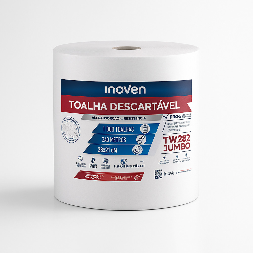 Pano toalha descartavel 50g 28x290m jumbo tw2829 inoven