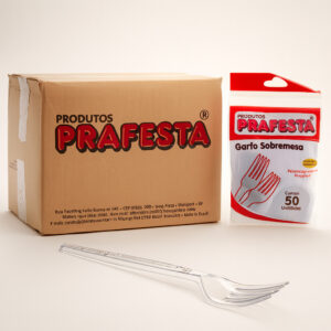 Garfo refeição cristal cx 1000 un prafesta