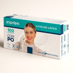 Luva latex com pó g 100 un inoven