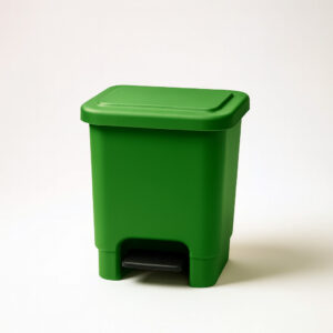 Lixeira pedal verde 15l lp