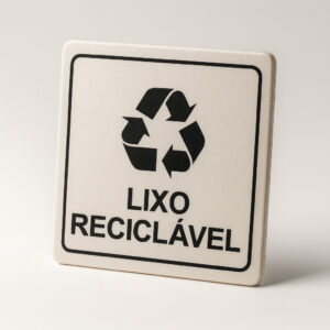Adesivo para lixeira reciclavel