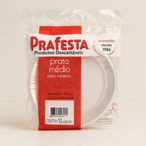 Prato 21 acrilico pct 10 un cristal 8525 prafesta