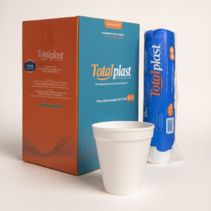 Copo 240ml isopor cx com 1000 un totalplast