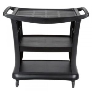 Carro triplex de servico fg9t6800bla rubbermaid