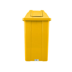 Lixeira quadrada basculante amarela q60 60l js