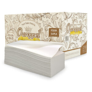 Papel toalha folha dupla interf supreme cx 2400 ouropel
