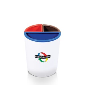 Lixeira plast pizza 3 cores 4028 25l ap