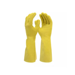 Luva nitrisilver nitrilica com forro em verniz amarela g danny