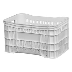 Caixa plástica agricola vazada 36,5x55x31 branca