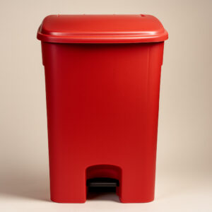 Lixeira pedal vermelha 30l bralimpia