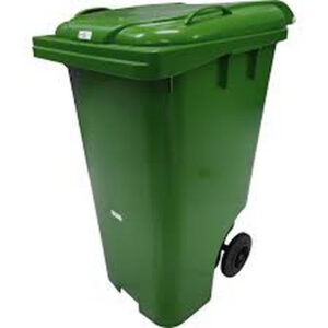 Container europeu com rodas 200mm verde 240l js