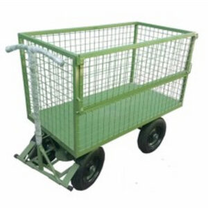 Carro plataforma fechamento em tela com meia porta lateral carga 500kg c615