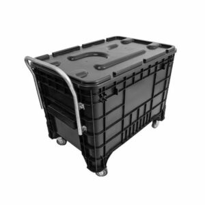 Caixa plástica completa preta puxador frontal 372l lp