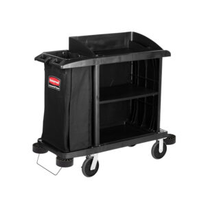 Carro camareiro compacto s porta preto fg619000bla rubbermaid
