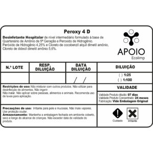 Etiqueta identificação peroxy 4d