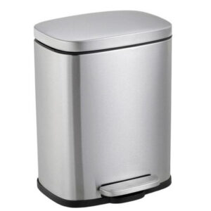 Lixeira pedal inox com cesto retangular 12l mood